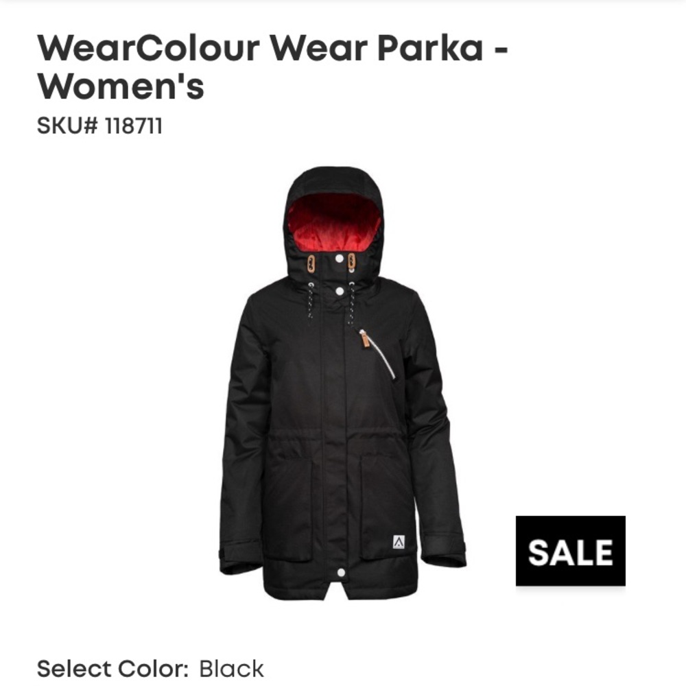 Brand new WearColour Wear Parka - Women's S, Black